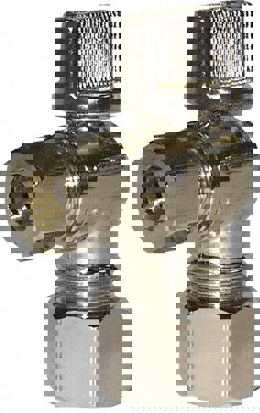 NPT 1/2 Inlet, 125 Max psi, Chrome Finish, Carbon Steel Water Supply Stop Valve